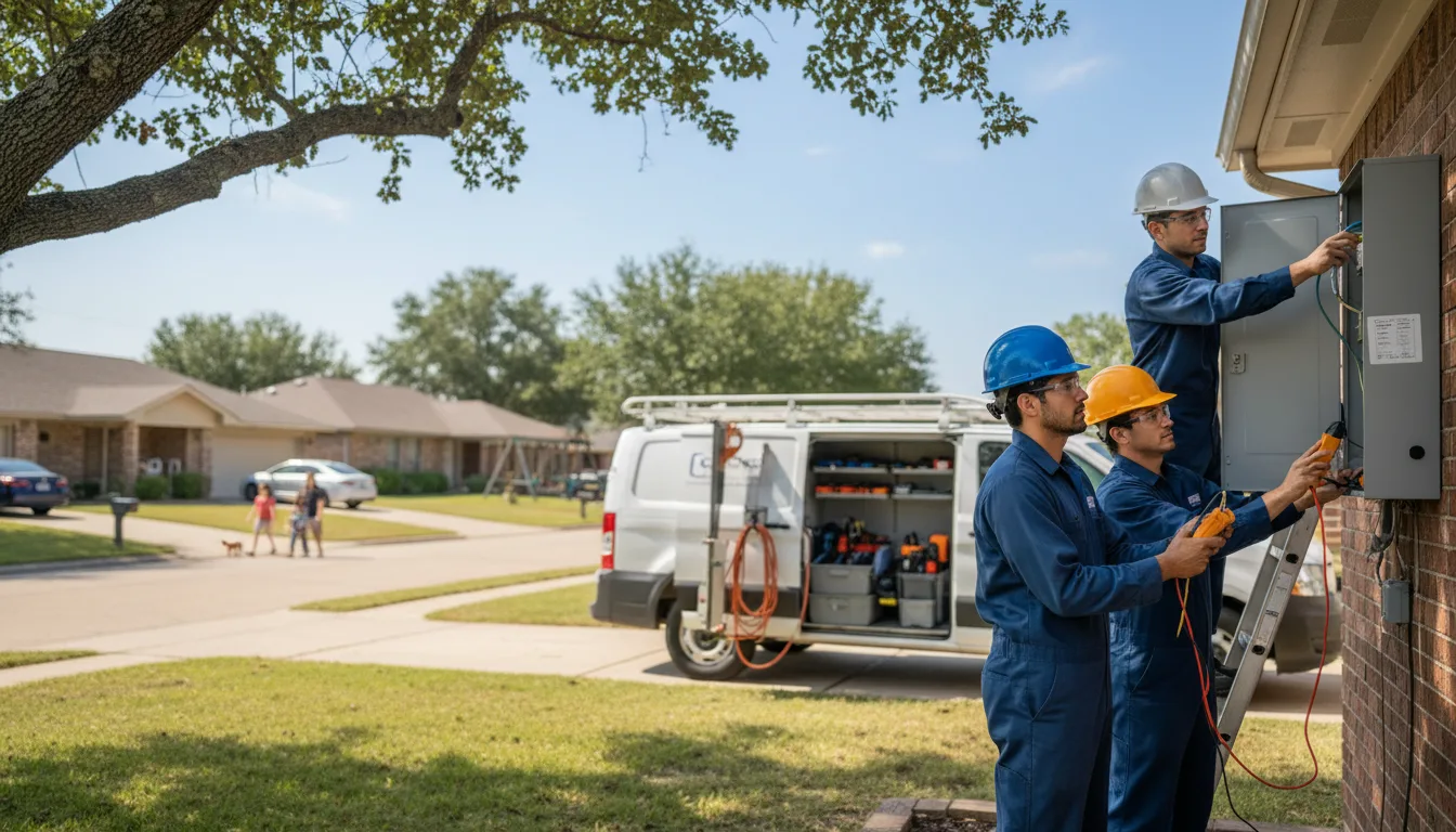 Certified electrician providing emergency electrical services in La Salle, TX